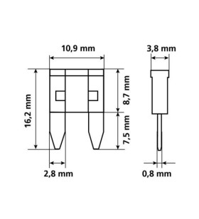 KIT DE 10 MINI FUSIBLES DE 7,5 À 30a