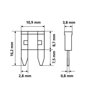 KIT DE 10 MINI FUSIBLES DE 7,5 À 30a