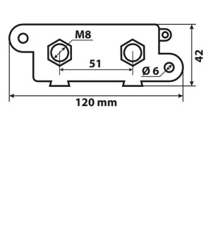 Portafusibile in linea ANL con coperchio 40-275A