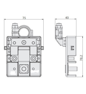 Boîte à fusibles 2 Midi - 1 Mega avec cosse batterie