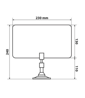 TV antenna 230x130 digital terrestrial 12 / 24V