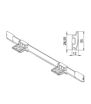 Kit de connexion de table gris MITO - LIPPERT 15560
