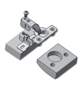 Mini hinge for doors with short arm and thin doors