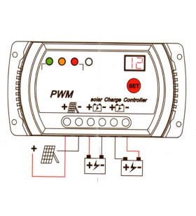 PWM Charge Controller 2 VECHLINE 20A 12 / 24V batteries