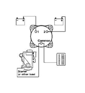 4-position battery selector with rotary knob 300 A