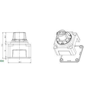 4-position battery selector with rotary knob 300 A