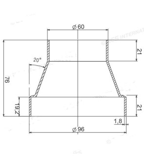 Racor adaptador 91/55 para aspirador 5250 - 5254