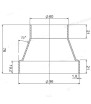 Adapter fitting 91/55 for vacuum cleaner 5250 - 5254