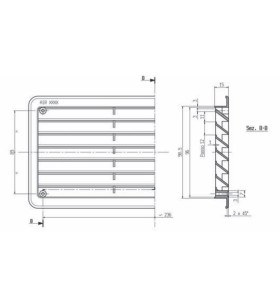 Aireador Rectangular Varios tamaños blanco RAL9002