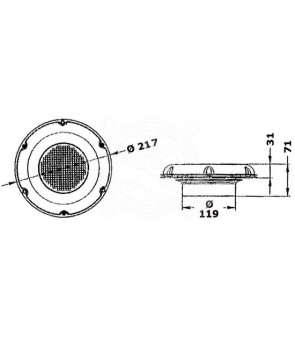 Aeratore solare stagno Ø 217x71