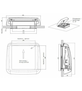 Ojo de buey Micro Heki 28x28 NO Ventilación forzada Oscur Zanza DOMETIC