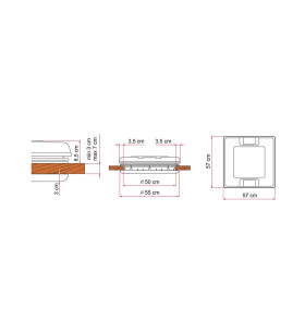 Oblò Vent 50x50 Crystal Fiamma Rollo 50 Incluso