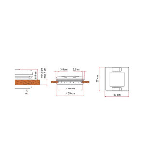 Évent du hublot 50 Cristal FIAMMA avec coupure d’électricité et moustiquaire - 01668-02D