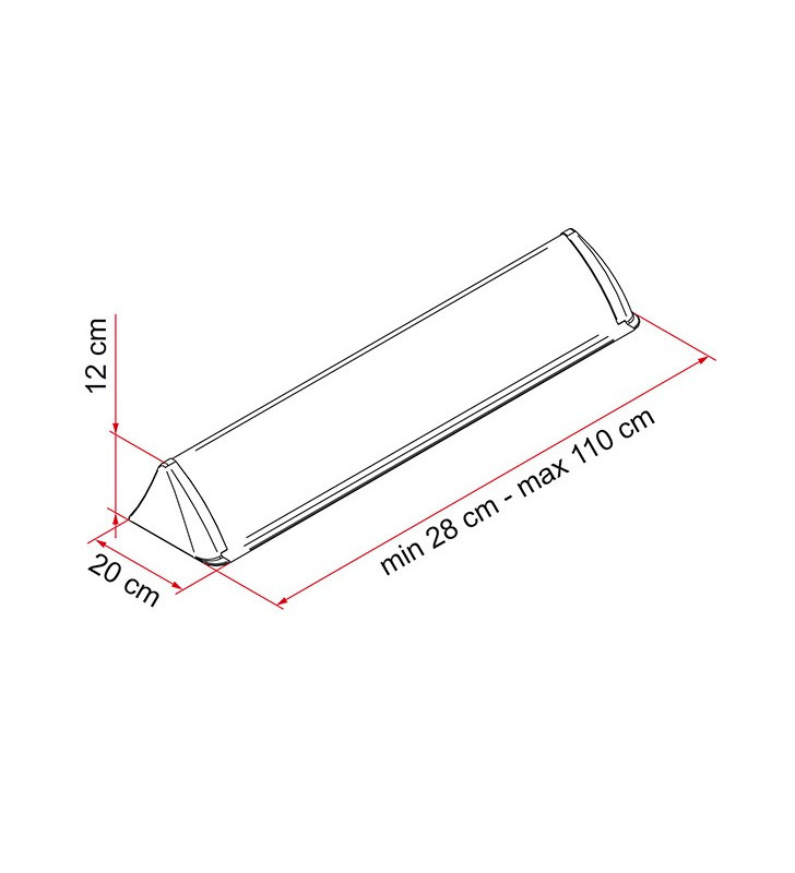 Aileron universel - 110 à 28 cm FIAMMA - 06289-01