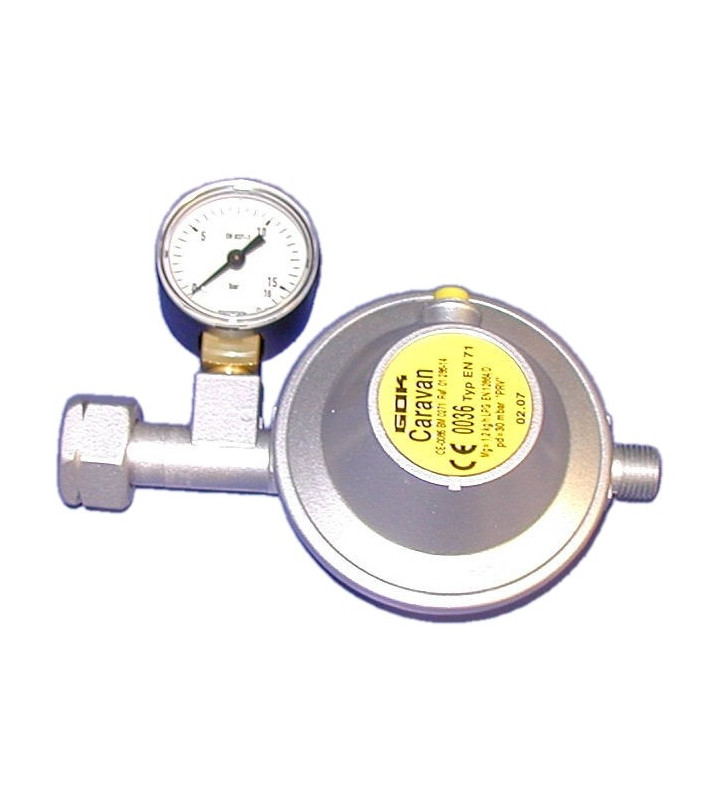 Gas regulator 30mbar 1.2kg Man ValSicur ITA OMOLOG ITA