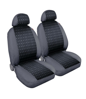 Par de fundas para asientos delanteros en jacquard - Antracita