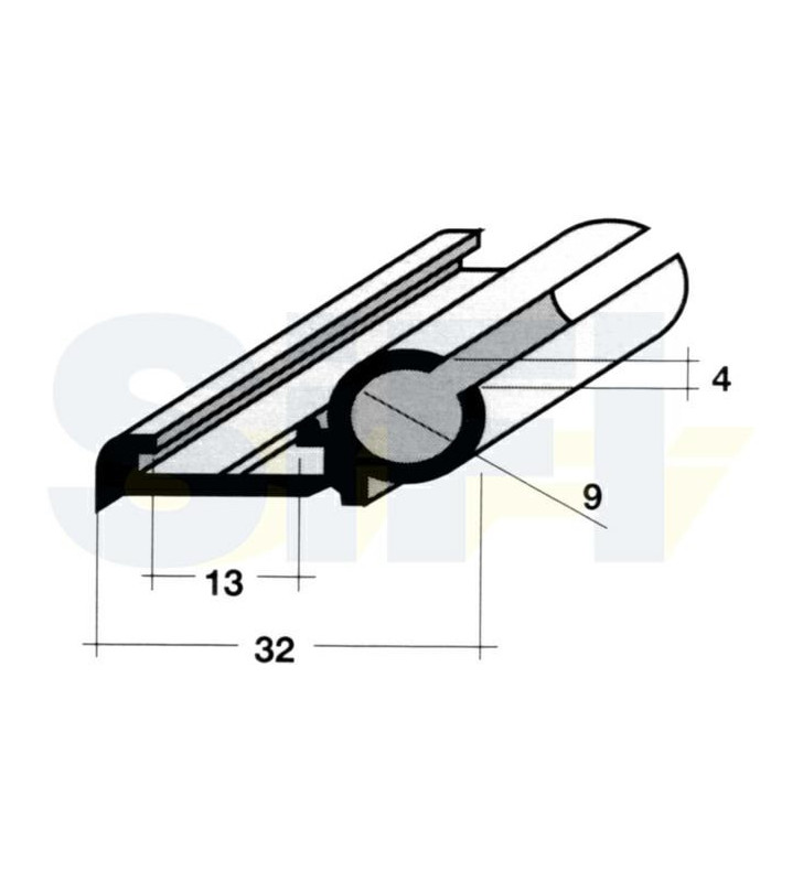 Relay with 1 meter silver anodized veranda holder