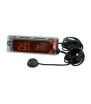 2 color LED clock - internal and external temperature - 12-24V