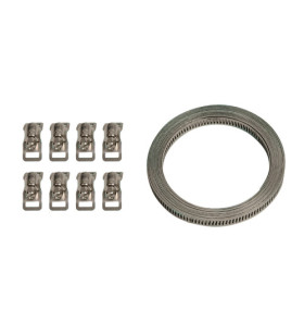 Stahlband-Set mit 8 Klemmen - 300 cm