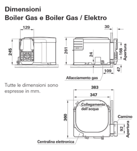 Caldera de gas TRUMA 30MBAR B10 sin válvula