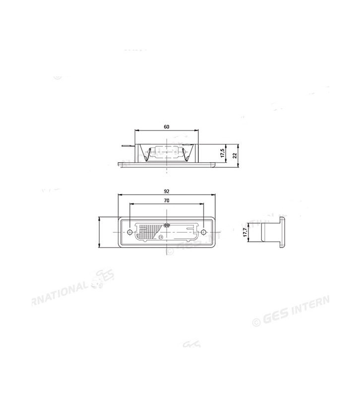 Luce targa K 570/12 JOKON a incasso DX