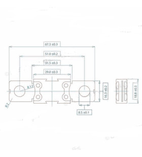 Orange MEGAVAL fuse 150A pitch 50 MM