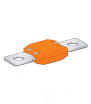 Orange MEGAVAL fuse 150A pitch 50 MM