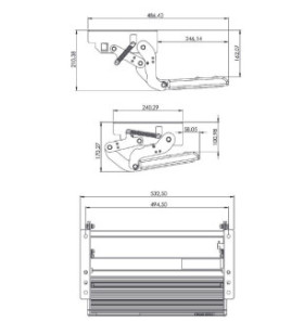 GRADINO MANUALE LIPPERT 12473 T 500 MM BASCULANTE SINGOLO