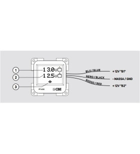 PANEL DE PRUEBA control de tensión 2 dígitos PT632 TOUCH GREY CBE baterías