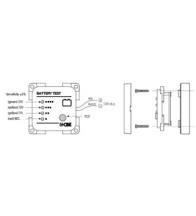 Braunes 12-V-LED-MTB-CBE-Batterietestfeld