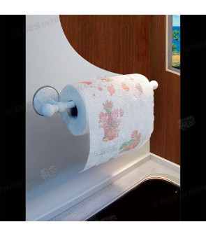Kitchen roll holder with suction cup