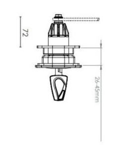 Salino STS white FIAT lock without cylinder and keys