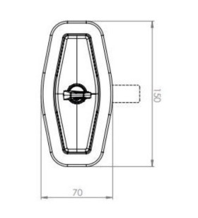 Black FIAT STS Salino Lock without Cylinder and Keys