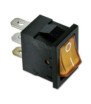 Illuminated switch 2 pos 20x13 mm 12V amber