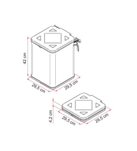 Pack Mülleimer FIAMMA schwarz