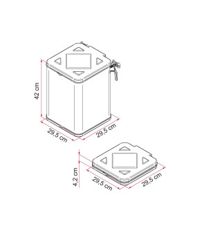 Pack Cubo de basura plegable FIAMMA negro