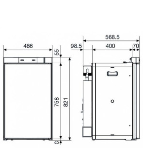 Dometic Series 8 refrigerator RM 8401 Right opening