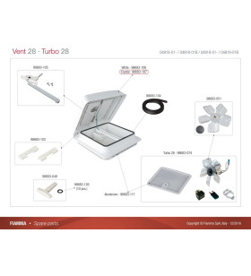 Kit de tapa de ventilación de cristal 28 -98683107