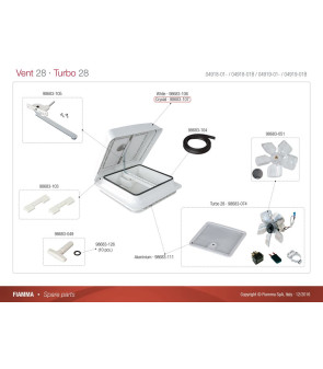 Kit de tapa de ventilación de cristal 28 -98683107