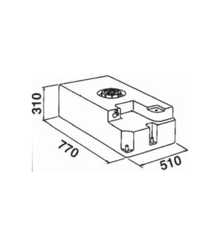 Serbatoio sagomato con attacchi pompa bianco 110 lt
