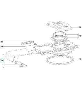 Impugnatura completa cursore cassetta toilette DOMETIC CT serie 3