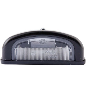 Cantilevered black license plate light from HELLA