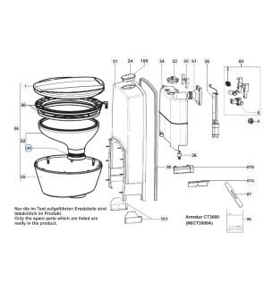 SELLADOR DE BANDEJA NEGRO PARA WC DOMETIC CTS3110 - 2426012361