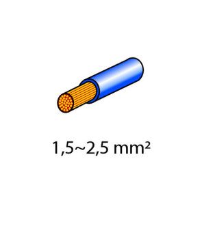 Kit 40 cosses plates 6,3 x 8 mm à double couplage - Bleu