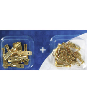 Kit de 20 cosses plates-cosses 6,3x8 mm non isolées