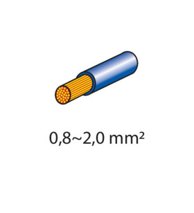 Kit of 20 flat terminals-cable lugs 6.3x8 mm not insulated