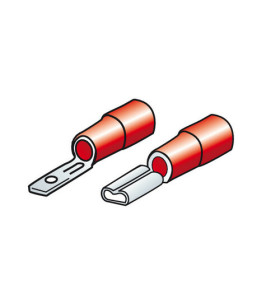 Kit 20 flat terminals-cable lugs - Red 2.8x0.5