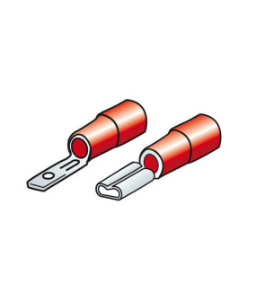 Kit 20 flat terminals-cable lugs - Red 2.8x0.5