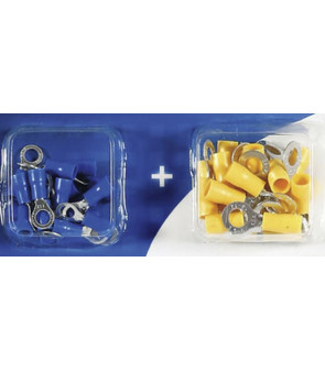 Kit 40 BLUE Ø5 and YELLOW Ø6 mm ring terminals