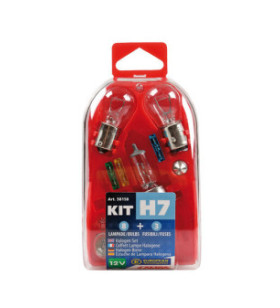 Kit de lampe de rechange 11 pcs, H7 - 12V halogène